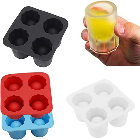 Amazon 4個セットアイスボールトレイアイス型製氷皿製氷器アイスコップ金型アイストレーアイスグリッドアイスボックスアイスメーカーアイス皿 アイスボックス 製氷皿 オンライン通販