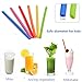 XOSOY Reusable Silicone Kids children Straws (x6) With Cleaning Brush for Healthy Teeth. BPA-Free. Dishwasher Safe Diameter 0.2inch Size Fits Juices, milkshakes