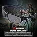 RIVBOS Polarized Sports Sunglasses Driving Glasses Shades for Men Women TR90 Unbreakable Frame for Cycling Baseball RB831 (840-black&Grey Coating Lens)
