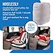 Travel Pillows for Airplanes - Inflatable Foot Rest Pillow with Airplane Travel Accessories, Travel Bag and Dust Cover, Eye Mask and Earplug