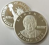 Donald Trump 2016 Silver Plated Presidential Liberty Replica Coin