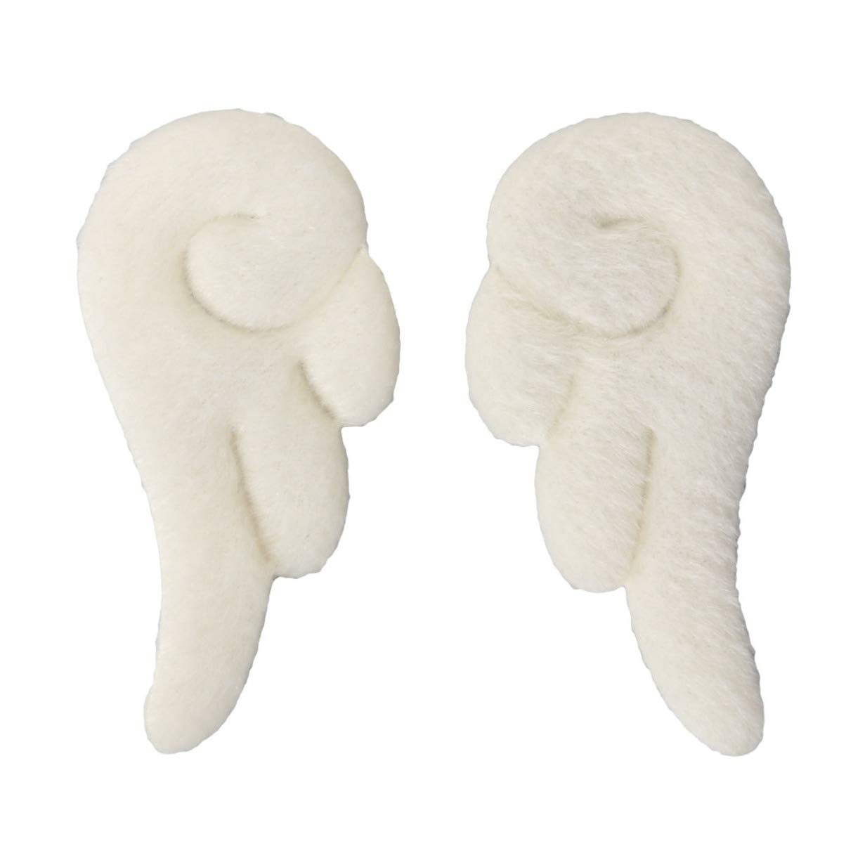 Uonlytech 2Pcs Cartoon Hair Clips Plush Angel Wing Hair Barrettes Angel Wing Hair Clamps Halloween Hair Clips for Kids Girls, White