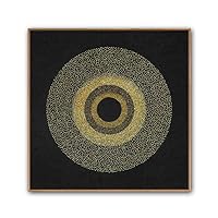 Framed Canvas Wall Art Abstract Circle Canvas Prints Home Artwork Decoration for Living Room,Bedroom - 16x16 inches