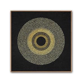 Framed Canvas Wall Art Abstract Circle Canvas Prints Home Artwork Decoration for Living Room,Bedroom - 16x16 inches