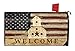 Americana Welcome Primitive Mailbox Cover Patriotic Birdhouse Briarwood Lane