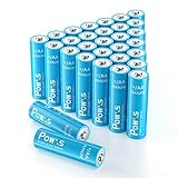 POWXS AA Alkaline Batteries, 1.5V Durable AA Batteries for Household，30 count
