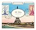 Cavallini File Folders Eiffel Tower, 12 Heavyweight File Folders per Set
