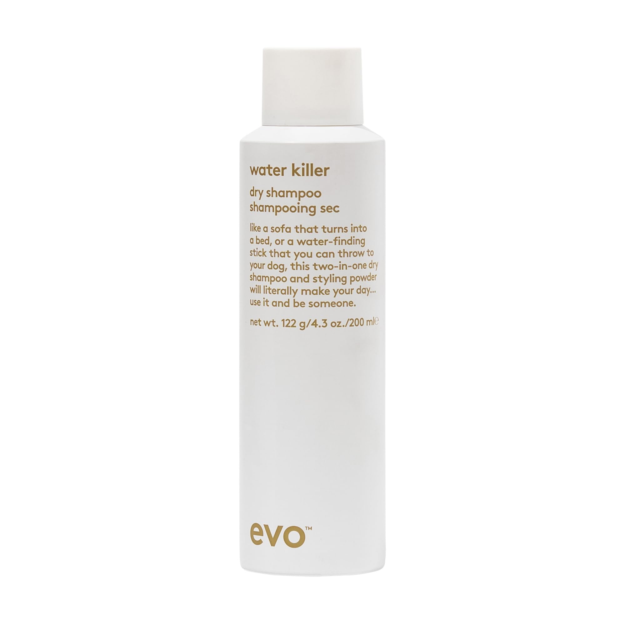 Evo Water Killer Dry Shampoo - Full Size 2-In-1 Dry Shampoo & Styling Spray, Refresh Hair, Replace Excess Oil with Volume & Texture - 200ml
