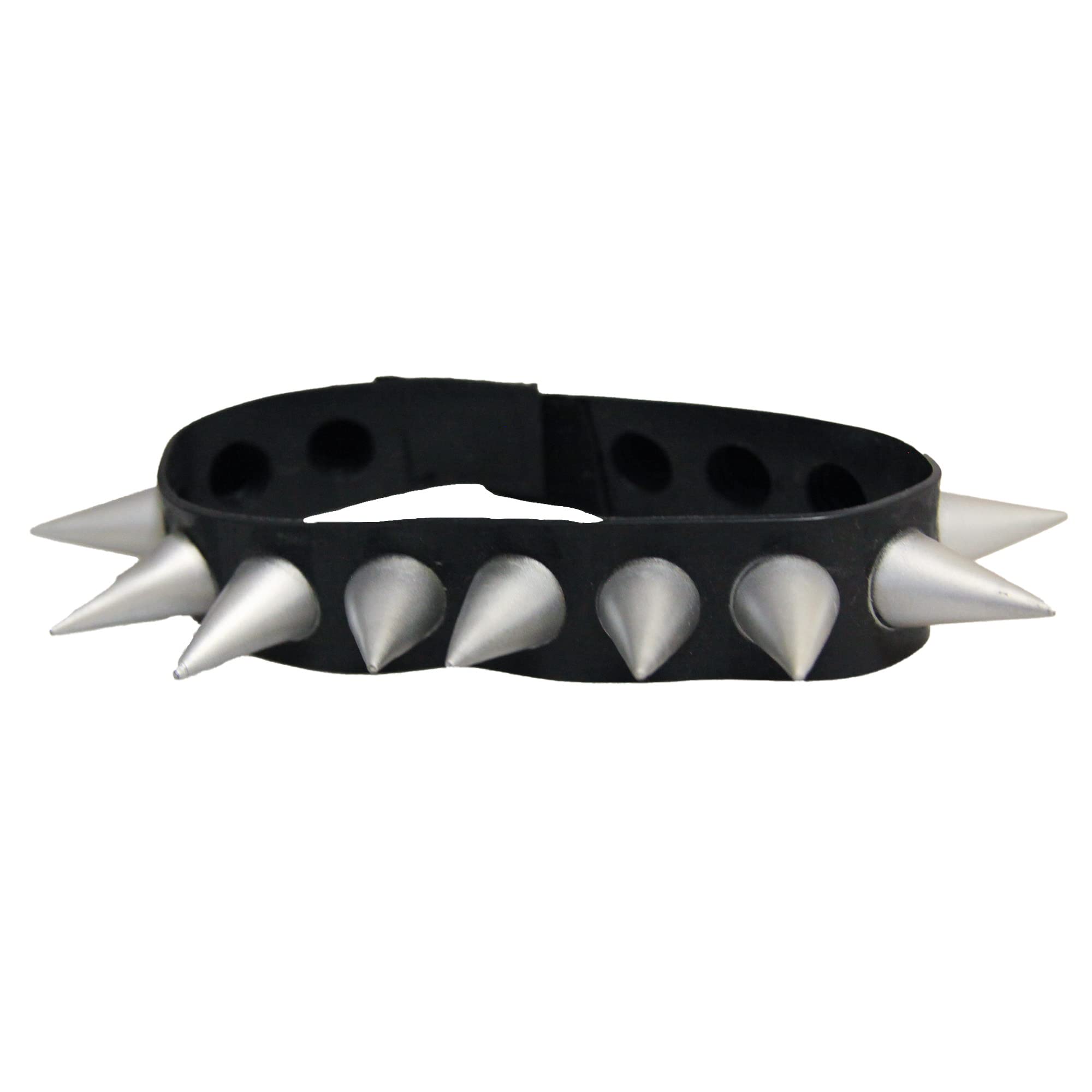 Edgy Sillver Spike Choker (1 Pc.) - Perfect Accessory for Parties, Concerts, Music Festivals, Halloween, Gigs, Rockers, & Everyday Fashion Halloween