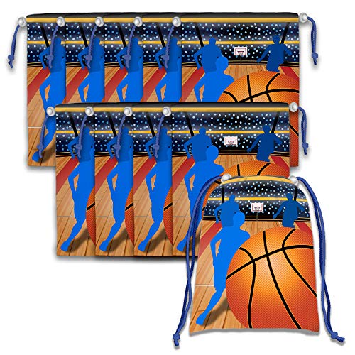 Basketball Star Drawstring Bags Kids Birthday Party Supplies Favor Bags 10 Pack
