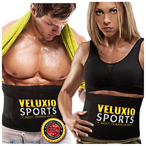 Waist Trimmer Ab Belt (Elite Edition) - Adjustable Weight Loss Sauna Belt For Men & Women With Lower Back & Lumbar Supports For Easy, Effortless Waist Slimming