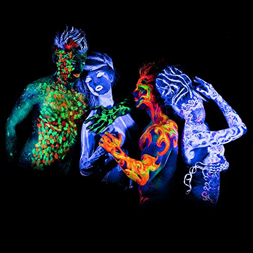neon nights 8 x UV Body Paint Black Light MakeUp Bodypainting Neon