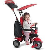 smarTrike Glow 4-in-1 Baby Trike Light-Weight 11.7 pound With Storage Bag and Canopy (Red)