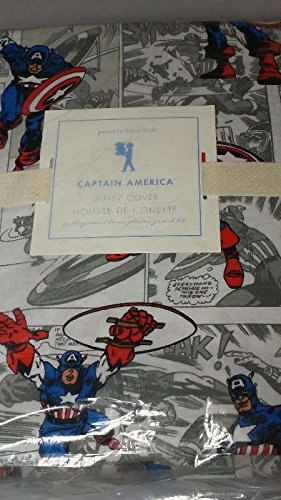 Pottery Barn Kids Full Queen Super Hero Captain America Marvel