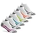 Prince Women's Tab Performance Athletic Socks for Running, Tennis, and Casual Use (6 Pair Pack) (Women's Shoe Size 8-12 (US), White)