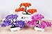 Frjjthchy Mini Artificial Bonsai Tree Plants with Plastic Cement Pots for Home Office Décor (Rose Red)
