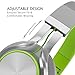 AILIHEN C8 Headphones Wired, On-Ear Headphones with Microphone and Volume Control, Corded 3.5mm Headset for Boys Girl School Smartphones Chromebook Laptop Computer Tablets Airplane Travel (Grey/Green)