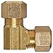 Anderson Metals 50065 Brass Compression Tube Fitting, 90 Degree Elbow, 3/8