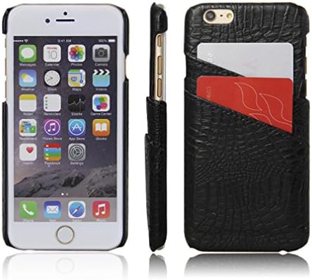 iPhone 6S Plus Case, HL Brothers Card Slot Vintage Cases Series, Premium Crocodile Pattern PU Leather Wallet Case Back Cover for Apple iPhone 6 Plus and iPhone 6S Plus 5.5 Inch Smartphone (Black)
