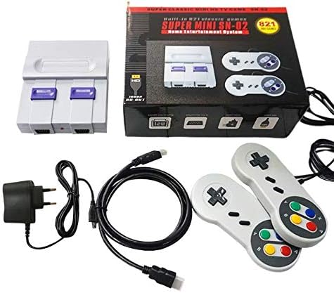 EU Plug Super Mini HDMI Retro Classic Video Game Console TV Game Player Built-in 821 Games with Dual Gamepads for SNES SFC NES