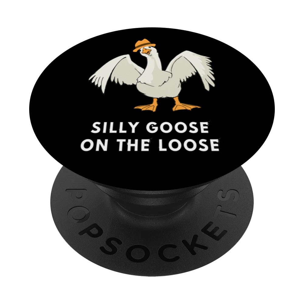 Silly Goose On The Loose Funny Vintage Silliest Goose PopSockets Swappable PopGrip