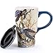 Minigift Ceramic Cup Travel Coffee Mug 17oz (4 Designs for choice-Turtle)