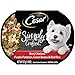 CESAR SIMPLY CRAFTED Adult Soft Wet Dog Food Meal Topper Beef, Chicken, Purple Potatoes, Green Beans & Red Rice, (10) 1.3 oz. Tubs