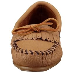 Minnetonka Women's Deerskin Soft-T Moccasin,Mocha