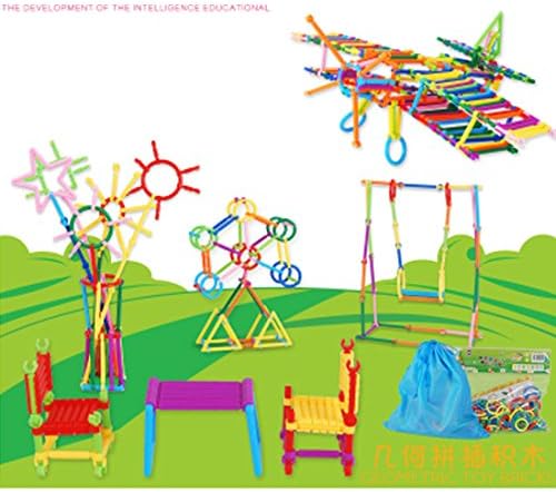 Polade Straw Constructor Interlocking Plastic Enginnering Toys-Colorful Building Toys- Fun- Educational- Safe for Kids- Develops Motor Skills-Construction Blocks- Best Gift for Boys and Girls