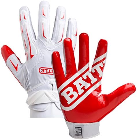 Battle Sports Hybrid Gloves - Red / White - Youth - SM