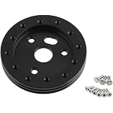 RULLINE 0.5" Steering Wheel Hub Adapter Conversion Spacer 6 to 3 Hole | 0.5" Steering Wheel Hub Adapter Conversion Spacer 6 Hole to 3 Hole Steering Wheel Adapter Boss Kit Black