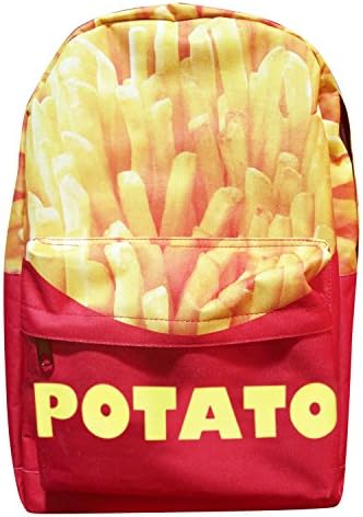 3D Photo Print Backpack Bookbag Bag (Fries)