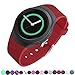 Lakvomg Silicone Sport Style Watch Band for Samsung Gear S2 - Red Twill