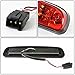 Auto Dynasty Dual Row LED Center High Mount Stop Lamp Third Brake Cargo Light For F250 F350 Super Duty 99-16 | Ranger 93-11 | Explorer Sport Trac 01-05 | B-Series 94-10, Chrome Housing, Red Lens