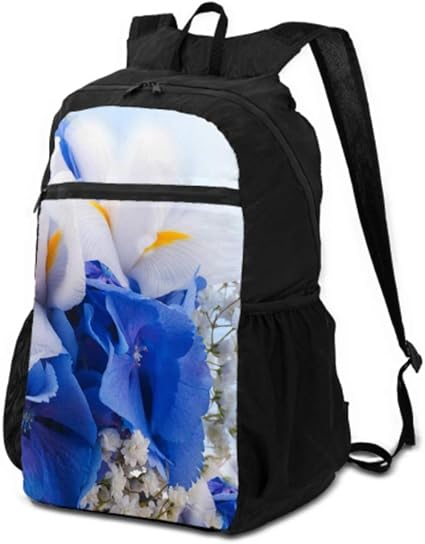 blue flower backpack