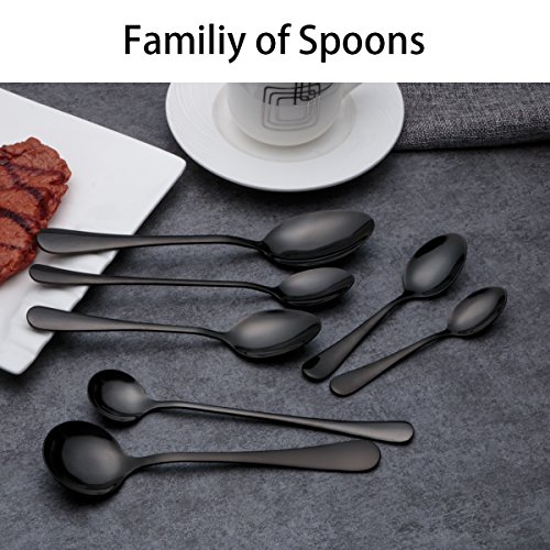 image for Berglander Black Titanium Gold Plated Stainless Steel Coffee Spoon, Mo