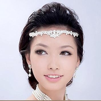 Amazon Com Quantity 1x Korean Style Wedding Headdress Crown