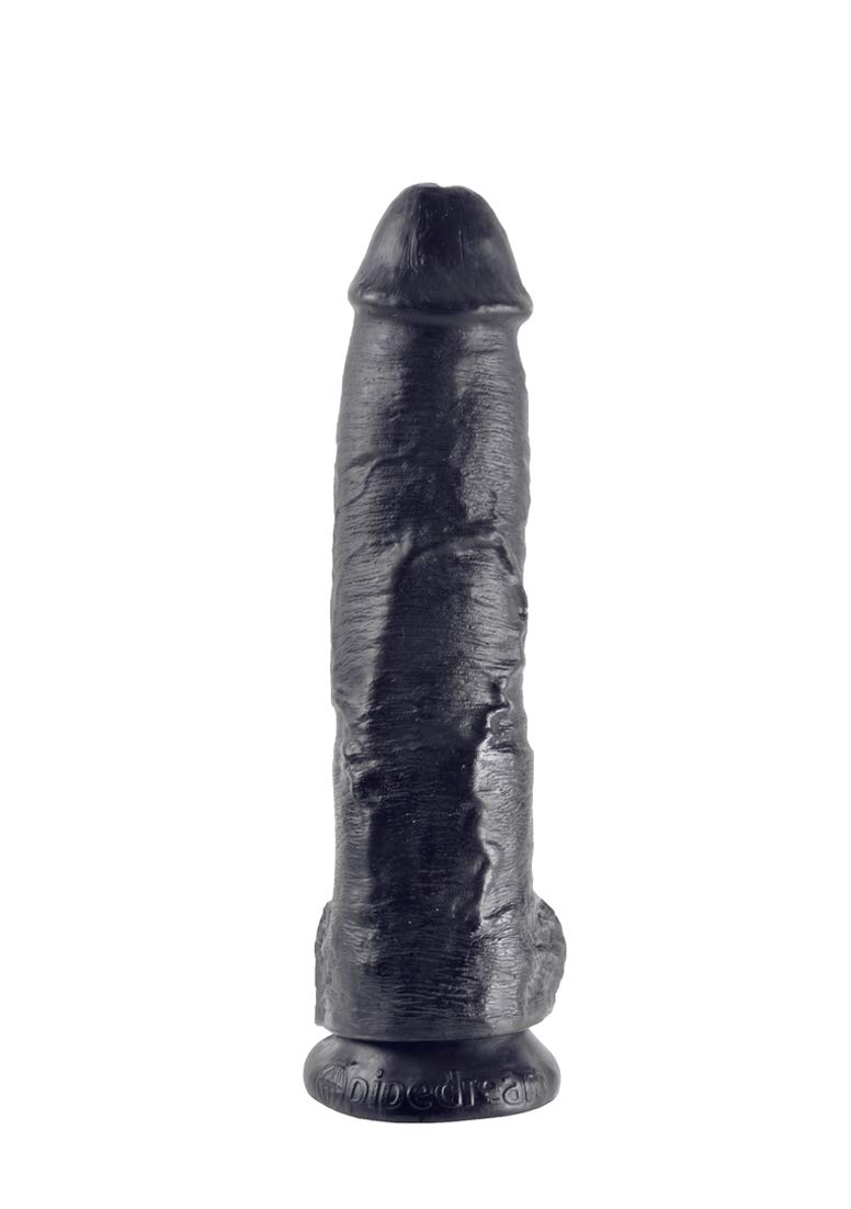 Pipedream King Cock with Balls, Black, 10 Inch