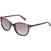 Ted Baker TWS290 Womens Trendy Round Sunglasses Wide Fit | 51 mm Gradient Lenses UV400 Protection Acetate Non-Polarized Spring Hinges Ideal for Driving Daily Wear Fashion Accessory