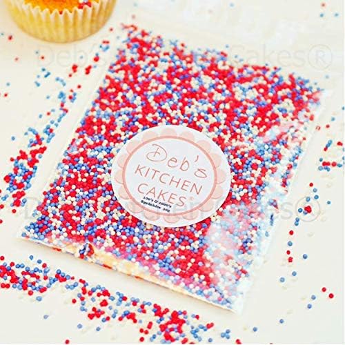 Hundreds & Thousands - Red White Blue - Great Britain - Edible Cake Sprinkles - 30g