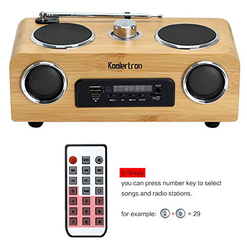 Koolertron-Eco-friendly-Hand-made-Light-Weight-Mini-Portable-Bamboo-Wood-Boombox-Card-Speaker-with-Radio-Function-Remote-Control-Usb-Cable-794641inch