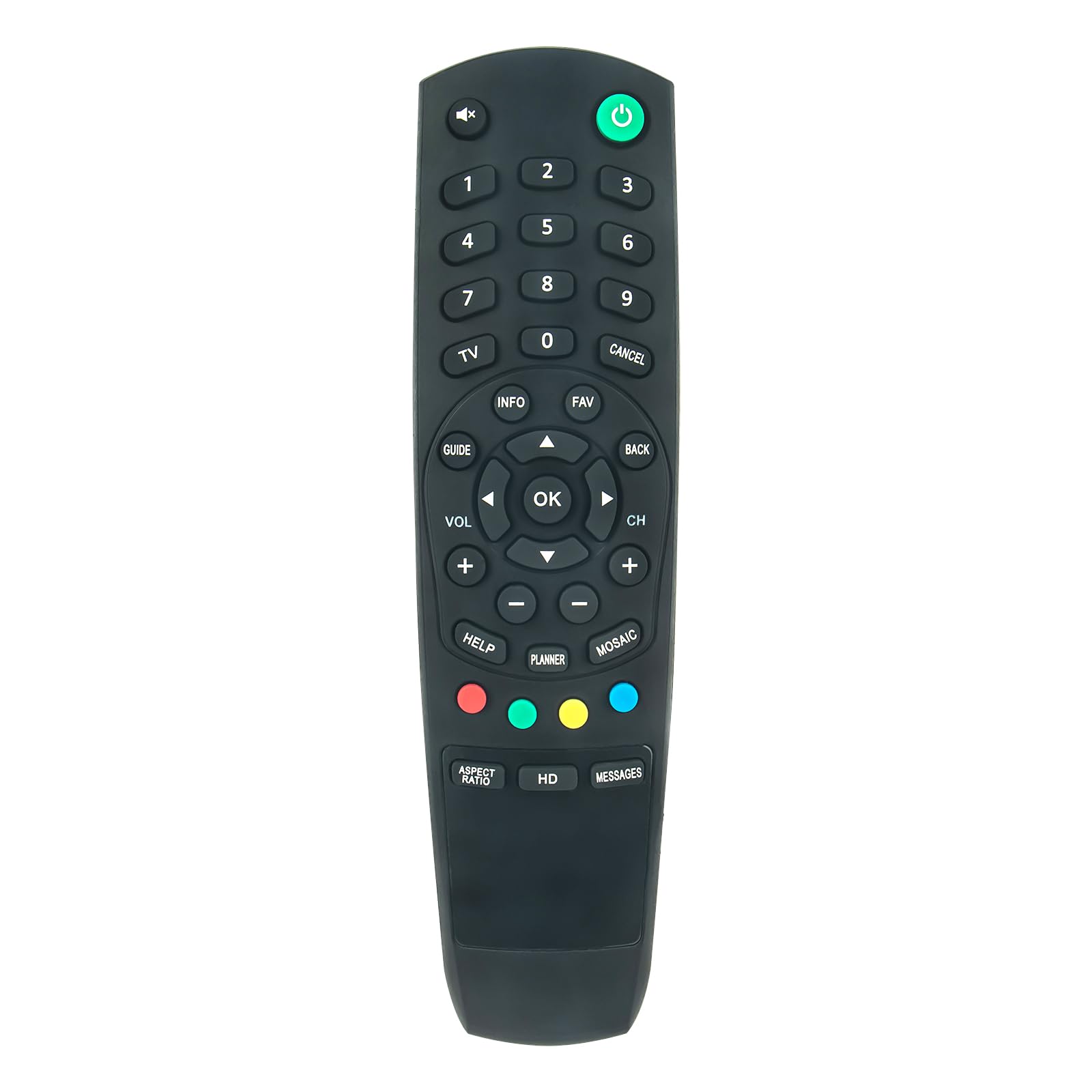AULCMEET Remote Control, New Replacement Remote Control fit for Dolce HD Telekom Sat DIGI KAON NA1400HD KA-003HD KSF-270S2CX KSF-270IR TLCC600 NA1410HD NA1170HD NA1000HD
