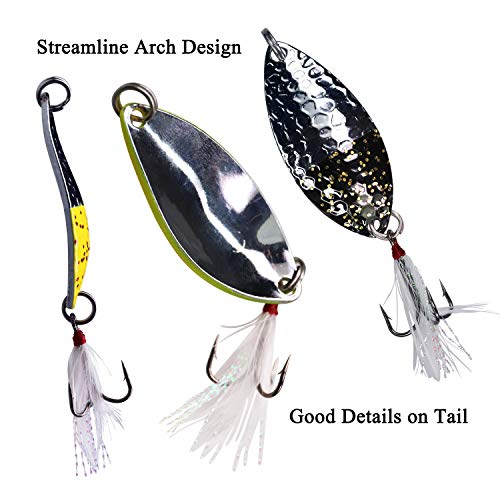 THKFISH Fishing Lure Fishing Spoons Fishing Trout Lures Walleye Spoons