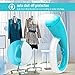 OXA Smart 1000W Ultra-Compact Handheld Garment Steamer, 20s Fast Steaming with 2 Brushes, Portable Fabric Clothes Steamer – Portable, Safe, Lightweight and Perfect for Travel & Home (Blue)