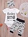 Baby Boy Outfit Newborn Dinosaur Clothes Baby Brother Bodysuit (White01, 0-3 Months)