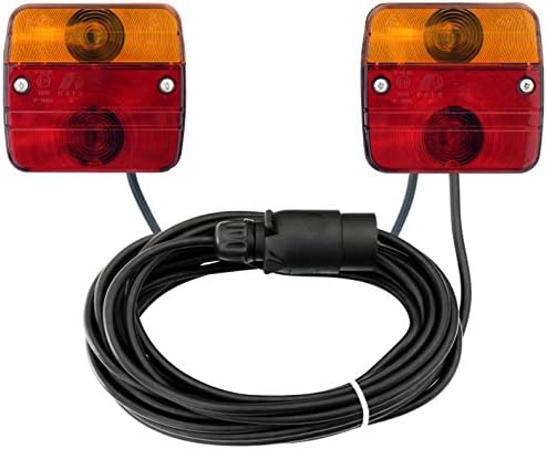 Adluminis Trailer Light Set, 2 Chamber Lights, Rear Light, Road Traffic Approved, Car / Vehicle Transport