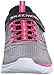 Skechers Kids Swirly Girl-81702L Gore and Strap Sneaker (Little Kid/Big Kid),Black/Neon Pink,