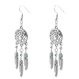 Gyouandme Vintage Tribal Feathers Antique Silver