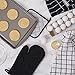 DII Basic Terry Collection 100% Cotton Quilted, Oven Mitt, Black, 2 Piece
