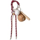 JinScovae Baseball & Rope Bag Charms - Adjustable Handbag & Backpack Charms, Cute Purse Accessories for Tote Bags & Gifts